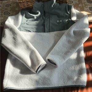 UnderArmour Long Sleeve Mens Grey Fleece Pile Golf Sweater Size Medium